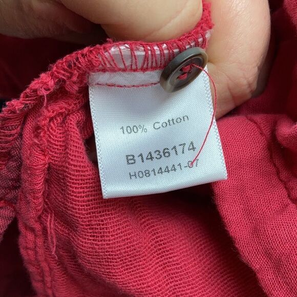 Kleen Thick Rumpled Cotton Lagenlook Multi Pink Button Down Tunic Maxi Skirt Set - Picture 9 of 11